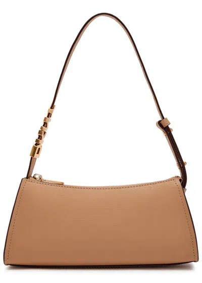 Dkny Avril Small Leather Shoulder Bag In Brown