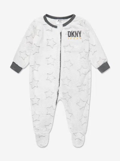 Dkny Baby Boys Fleece Onesie In Grey