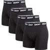 Dkny Back Of Four Boxer Briefs In Black
