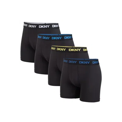 Dkny Back Of Four Boxer Briefs In Black