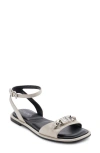 Dkny Women's Bacliff Flat Ankle Strap Sandal In Soft White