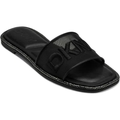 Dkny Badin Logo Slide Sandal In Black
