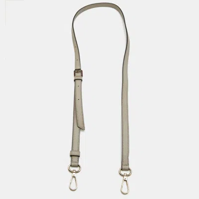 Pre-owned Dkny Bag Shoulder Strap Beige Leather In Sand