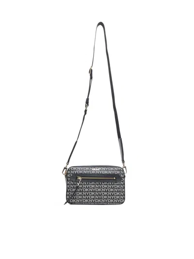 Dkny Shoulder Bag In Black Logo Black