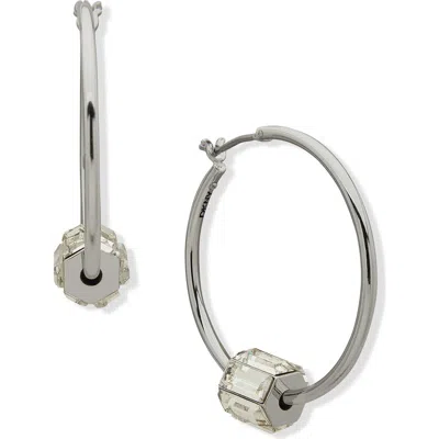 Dkny Baguette Rondelle Hoop Earrings