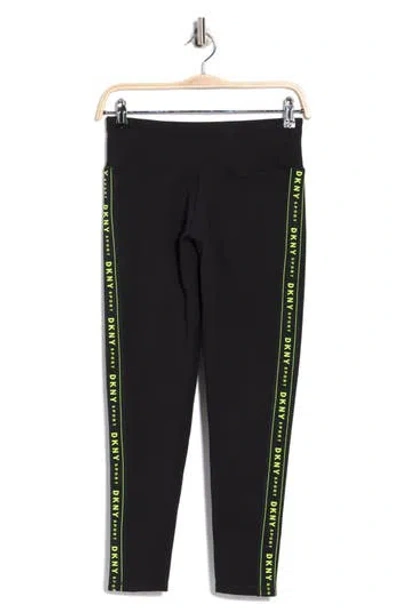 Dkny Balance Compression High Waist 7/8 Leggings In Blue