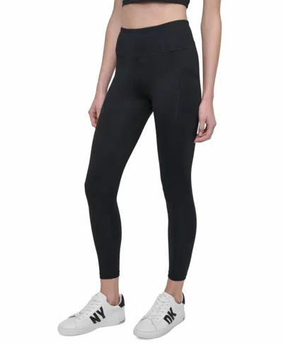 Dkny Balance Compression High-waist 7/8 Legging In Black