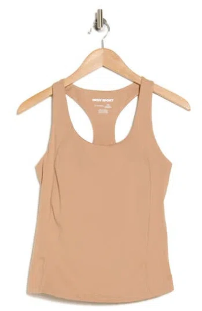 Dkny Balance Compression Racerback Tank In Praline