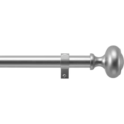 Dkny Barrett 36" To 66" Adjustable Curtain Rod In Silver
