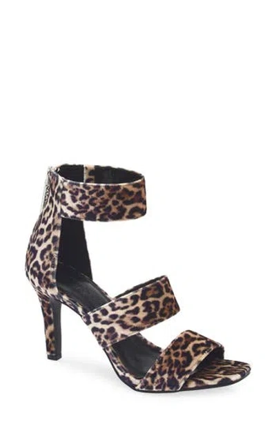 Dkny Bayzil Leopard Print Velvet Sandal In Animal Print