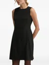 Dkny Beaded-trim Sleeveless Mini Dress In Black