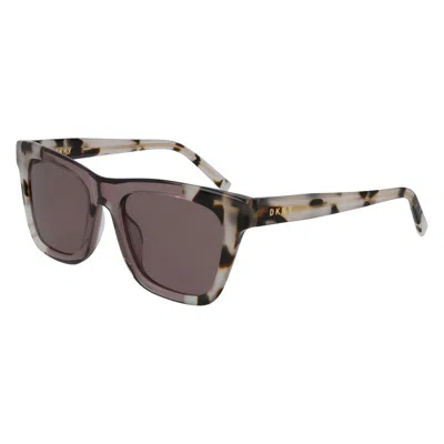 Dkny Beige Acetate Sunglasses In Brown