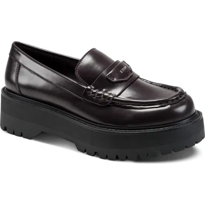 Dkny Belisa Platform Lug Loafer In Black