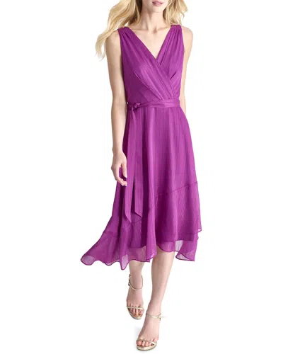Dkny Belted Dress In Raisin