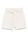 Dkny Belted Shorts In Neutrals
