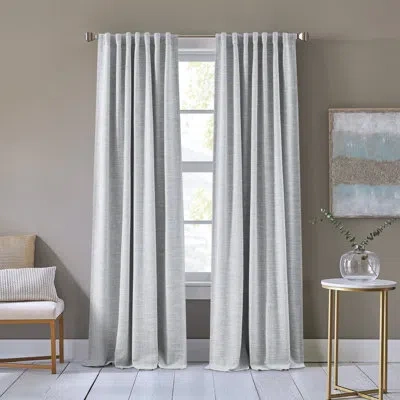 Dkny Bennett Blackout Grey Curtain Panel Pair (set Of 2) In Gray