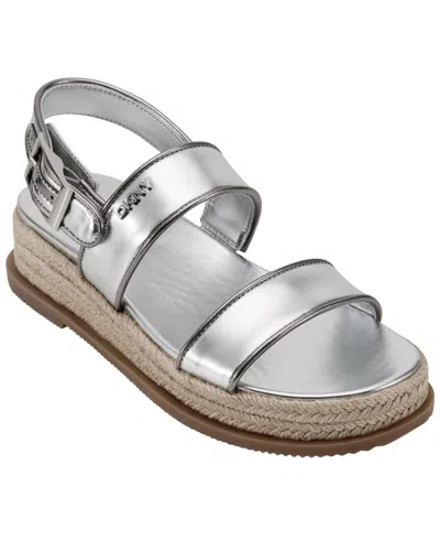 Dkny Bernae Slingback Wedge Espadrille In Gold