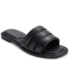 Dkny Bethea Quilted Slip-on Slide Sandals In Black