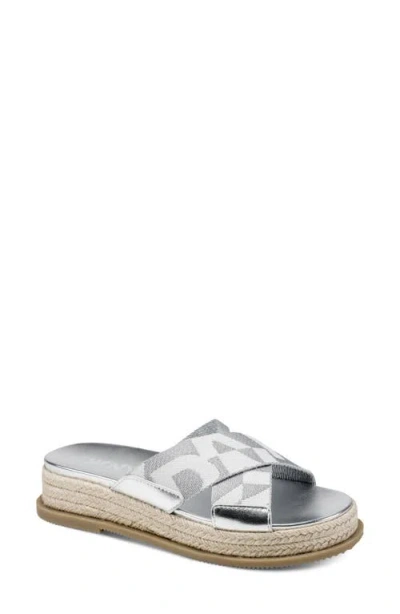 Dkny Binna Platform Sandal In Silver