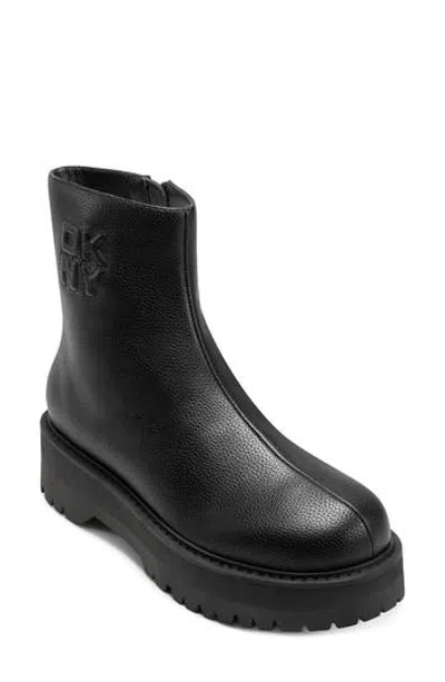Dkny Binyamin Lug Sole Bootie In Black