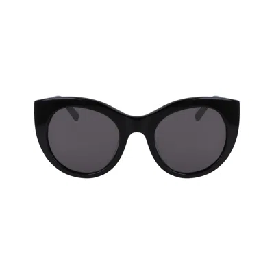 Dkny Black Acetate Sunglasses In Gray