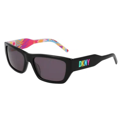 Dkny Black Acetate Sunglasses In Multi