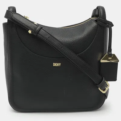 Pre-owned Dkny Black Leather Crossbody Bag