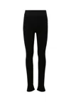 Dkny Black Leggings For Girl With White Logo In Black