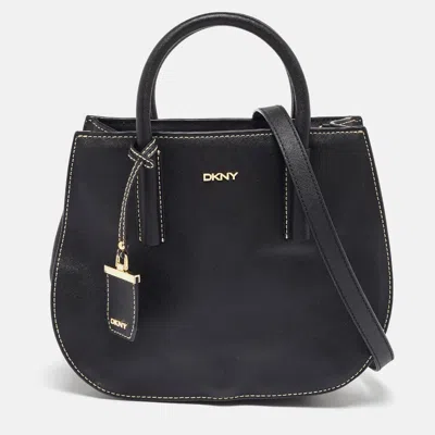 Dkny Black Saffiano Leather Totes Bag