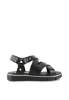 Dkny Black Sandals For Girl With Studs