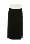 Dkny Black Skirt For Girl With White Logo In Black