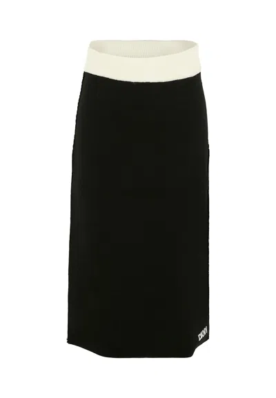 Dkny Kids' Black Skirt For Girl With White Logo