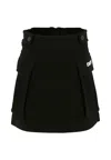 Dkny Black Skirt For Girl With White Logo In Multi