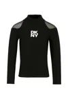Dkny Black T-shirt For Girl With Logo In Black
