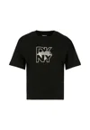 Dkny Black T-shirt For Girl With Logo In Black