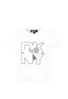 Dkny Black T-shirt For Girl With Writing In White