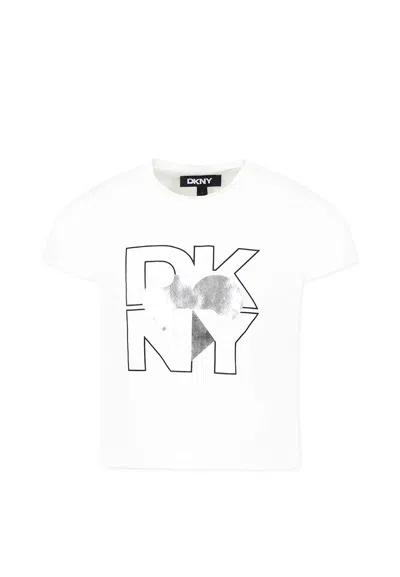 DKNY BLACK T-SHIRT FOR GIRL WITH WRITING