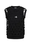 Dkny Black Top For Girl With Logo In Black