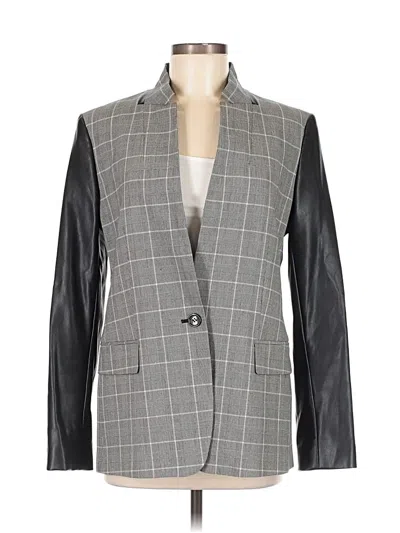 Pre-owned Dkny Blazer Jacket In Gray
