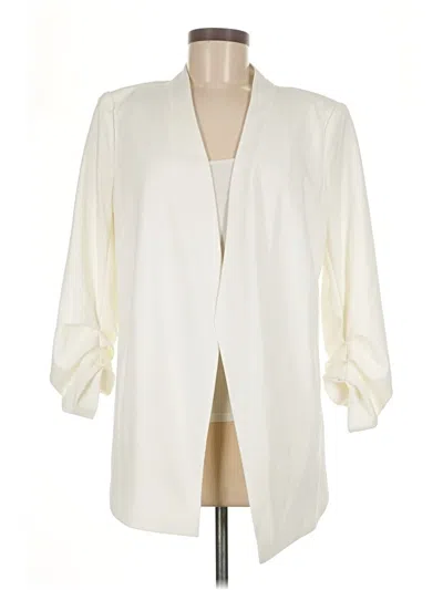 Pre-owned Dkny Blazer Jacket In Ivory