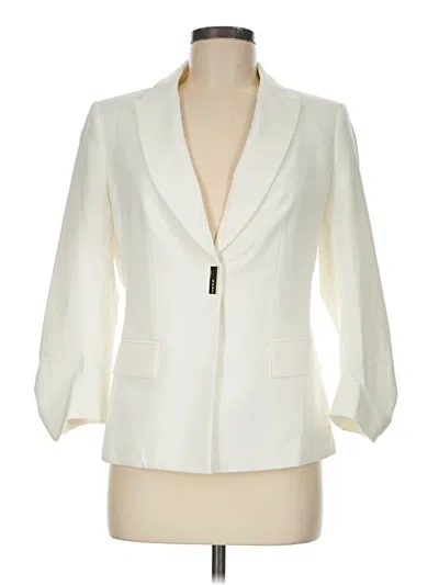 Pre-owned Dkny Blazer Jacket In Ivory