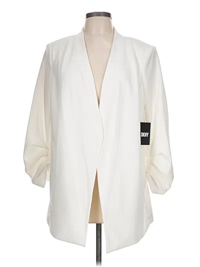 Pre-owned Dkny Blazer Jacket In Ivory