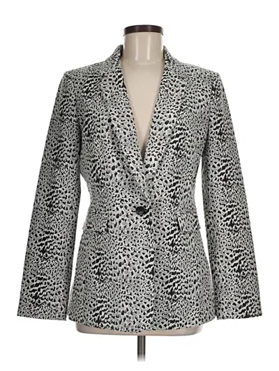 Pre-owned Dkny Blazer Jacket In Silver