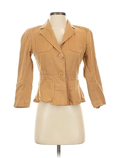 Pre-owned Dkny Blazer Jacket In Tan