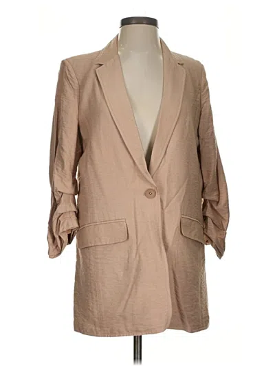 Pre-owned Dkny Blazer Jacket In Tan