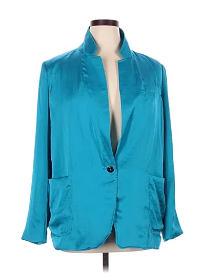 Pre-owned Dkny Blazer Jacket In Teal