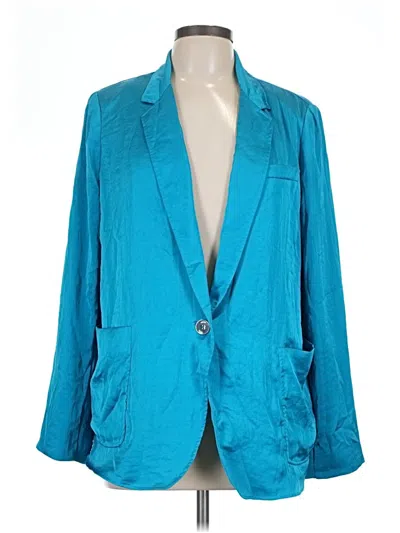 Pre-owned Dkny Blazer Jacket In Teal