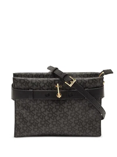 Pre-owned Dkny Bleeker Cross Body Bag In Gray