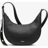Dkny Bleeker Small Leather Crossbody In Black,sliver