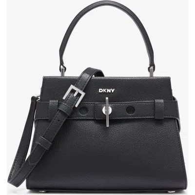 Dkny Bleeker Small Satchel In Black/silver